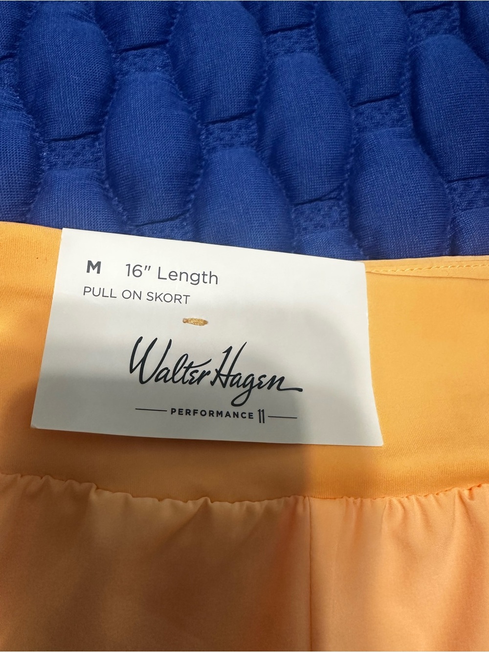 Walter Hagen Peach Pull-On Skort with Elastic Waistband